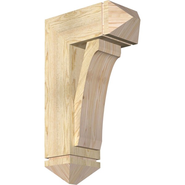 Ekena Millwork Legacy Arts and Crafts Rough Sawn Bracket w/ Offset Brace, Douglas Fir, 8"W x 18"D x 30"H BKT0806X18X30LEC03RDF - main